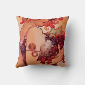 アルフォンスミュシャ,アールヌーボー,ヴィンテージ，果物 クッション (裏面)