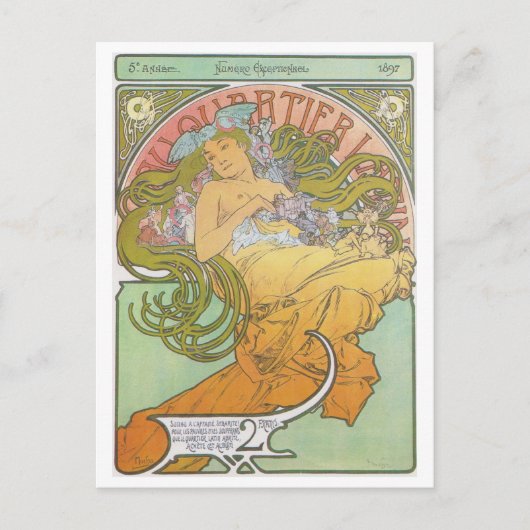 アルフォンスミュシャ – オーカルティエラテンポストカード ポストカード (正面)