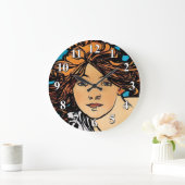 アルフォンスミュシャ – サイクルパスティータレトロアールヌーボー ラージ壁時計 (ホーム)