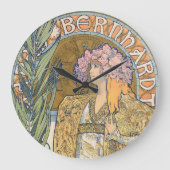 アルフォンスミュシャ – サラ・ベルンハ絵画ーズ ラージ壁時計 (正面)