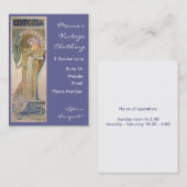 アルフォンスミュシャ – サラ・ベルンハ絵画ーズ 名刺 (正面/裏面)