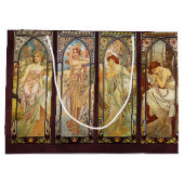 アルフォンスミュシャ、ザ・タイムズ・オブ・デイ ラージペーパーバッグ (裏面)