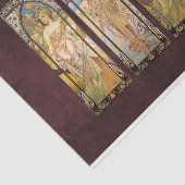 アルフォンスミュシャ、ザ・タイムズ・オブ・デイ 薄葉紙 (詳細)