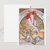 アルフォンスミュシャ。シャンソンズD'アイルール， c.1898 ポストカード (正面/裏面)