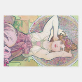 アルフォンスミュシャ、ジュエリー ラッピングペーパーシート (正面3)