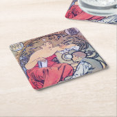 アルフォンスミュシャ スクエアペーパーコースター (アングル)