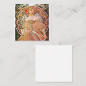 アルフォンスミュシャ – デイドリーム スクエア名刺 (正面/裏面)