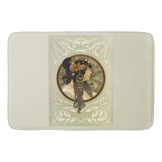 アルフォンスミュシャ – ビザンチンヘッズブルネット バスマット (正面)