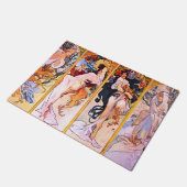 アルフォンスミュシャ – フォーシーズンズ ドアマット (アングル)