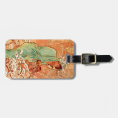 アルフォンスミュシャ、フォーシーズンズ、冬 ラゲッジタグ (正面横)