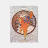 アルフォンスミュシャ フリースブランケット (正面)