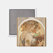 アルフォンスミュシャ – フルーツ マグネット (正面/裏面)