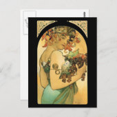 アルフォンスミュシャ~フルーツ( 1897 ) ポストカード (正面/裏面)