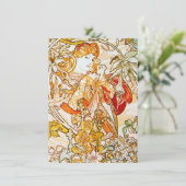 アルフォンスミュシャ – プオーニー サンキューカード (スタンド正面)