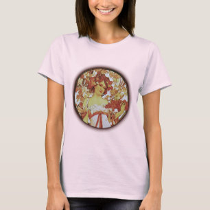 アルフォンスミュシャ – ホワイトスター Tシャツ