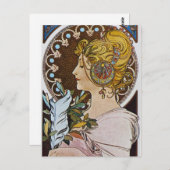 アルフォンスミュシャ。ラプルーム/ザペン， 1899 ポストカード (正面/裏面)