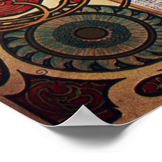 アルフォンスミュシャ。ラプルーム/〔占星術の〕十二宮図, 1896. ポスター (角)