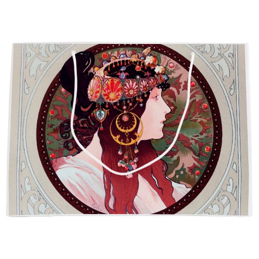 アルフォンスミュシャ ラージペーパーバッグ (正面)