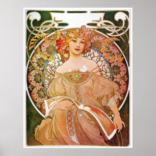 アルフォンスミュシャ、レベリー/デイドリーム、1896年。 ポスター