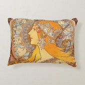 アルフォンスミュシャ〔占星術の〕十二宮図アールヌーボーウーマン アクセントクッション (裏面)