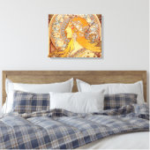 アルフォンスミュシャ〔占星術の〕十二宮図アールヌーボーウーマン キャンバスプリント (インサイチュ (寝室))