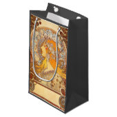 アルフォンスミュシャ〔占星術の〕十二宮図アールヌーボーウーマン スモールペーパーバッグ (正面アングル)