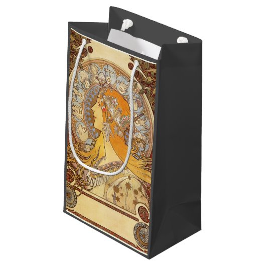 アルフォンスミュシャ〔占星術の〕十二宮図アールヌーボーウーマン スモールペーパーバッグ (裏面アングル)