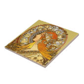 アルフォンスミュシャ〔占星術の〕十二宮図アールヌーボーウーマン タイル (側面)