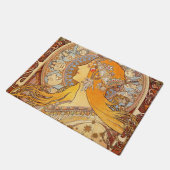 アルフォンスミュシャ〔占星術の〕十二宮図アールヌーボーウーマン ドアマット (アングル)