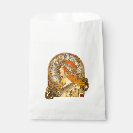 アルフォンスミュシャ〔占星術の〕十二宮図アールヌーボーウーマン フェイバーバッグ (正面)