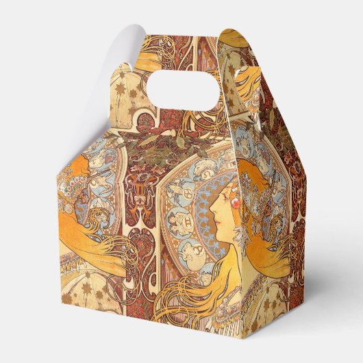 アルフォンスミュシャ〔占星術の〕十二宮図アールヌーボーウーマン フェイバーボックス (裏面サイド)