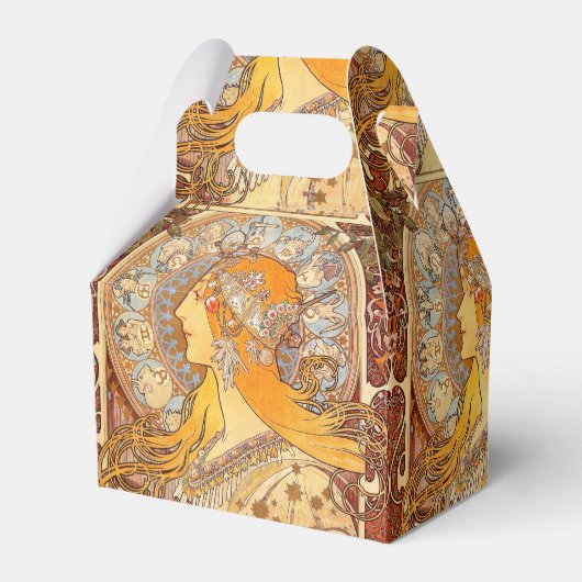 アルフォンスミュシャ〔占星術の〕十二宮図アールヌーボーウーマン フェイバーボックス (正面サイド)