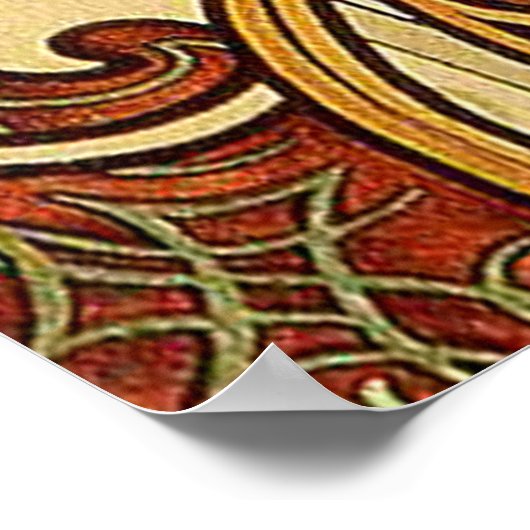 アルフォンスミュシャ〔占星術の〕十二宮図アールヌーボーウーマン ポスター (角)