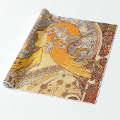 アルフォンスミュシャ〔占星術の〕十二宮図アールヌーボーウーマン ラッピングペーパー (アンロールド)