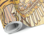 アルフォンスミュシャ〔占星術の〕十二宮図アールヌーボーウーマン ラッピングペーパー (ロールコーナー)