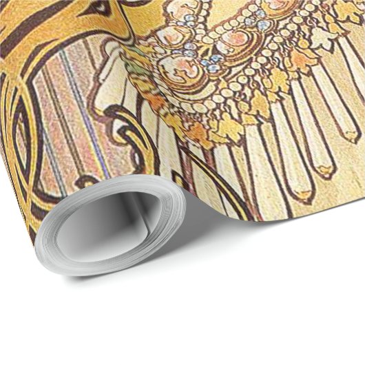 アルフォンスミュシャ〔占星術の〕十二宮図アールヌーボーウーマン ラッピングペーパー (ロールコーナー)