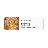 アルフォンスミュシャ〔占星術の〕十二宮図アールヌーボーウーマン ラベル (正面)