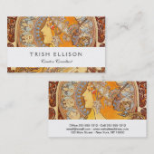 アルフォンスミュシャ〔占星術の〕十二宮図アールヌーボーウーマン 名刺 (正面/裏面)