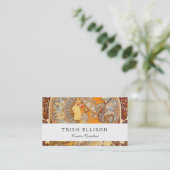 アルフォンスミュシャ〔占星術の〕十二宮図アールヌーボーウーマン 名刺 (スタンド正面)