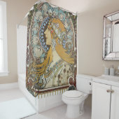 アルフォンスミュシャ〔占星術の〕十二宮図復元 シャワーカーテン (インサイチュ)