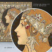 アルフォンスミュシャ〔占星術の〕十二宮図1896アールヌーボーヴィンテージ タイル