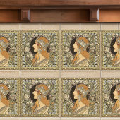 アルフォンスミュシャ〔占星術の〕十二宮図1896アールヌーボーヴィンテージ タイル