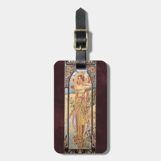 アルフォンスミュシャ、明るさ ラゲッジタグ (正面縦)