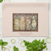 アルフォンスミュシャ – 時刻 キッチンタオル (折り畳み)