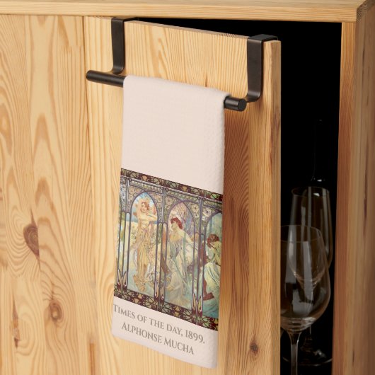 アルフォンスミュシャ – 時刻 キッチンタオル (三つ折り)