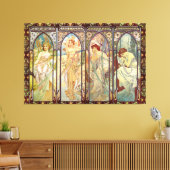 アルフォンスミュシャ – 時刻 キャンバスプリント (インサイチュ (リビング))