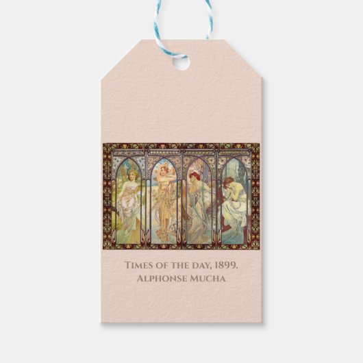 アルフォンスミュシャ – 時刻 ギフトタグ (正面)