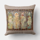 アルフォンスミュシャ – 時刻 クッション (裏面)