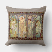 アルフォンスミュシャ – 時刻 クッション (正面)