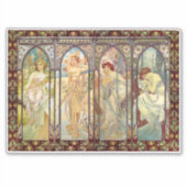 アルフォンスミュシャ – 時刻 シール (正面)